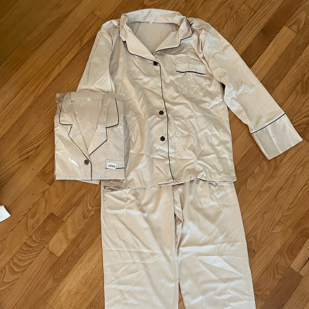 Silk Champagne Pj Sets